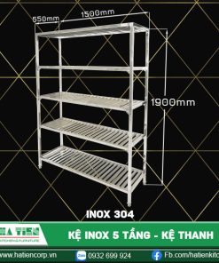 kệ inox 5 tầng 550, 304