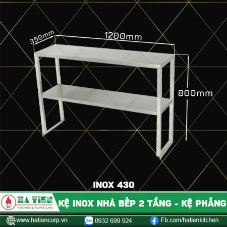 kệ inox nhà bếp dài 1200, 430