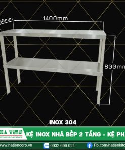 kệ inox nhà bếp dài 1400