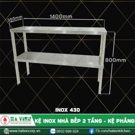 kệ inox nhà bếp dài 1400, 430