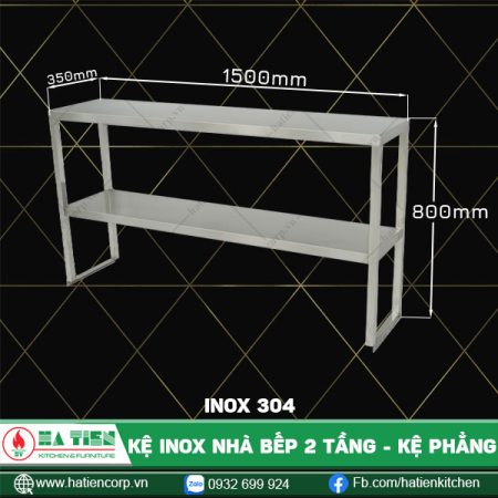 kệ inox nhà bếp dài 1500
