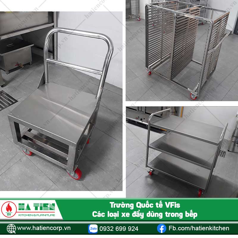 Các loại xe đẩy dụng cho bếp ăn trường học