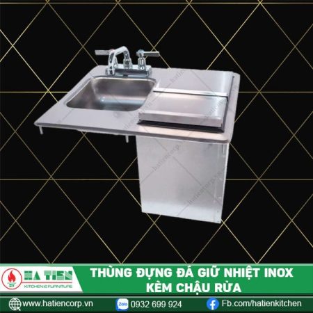 thùng đựng đá giữ nhiệt kèm chậu rửa