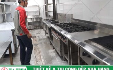 Thiết kế bếp công nghiệp tại quận 2 - Nhà hàng châu Âu - LYND Restaurant & Lounge
