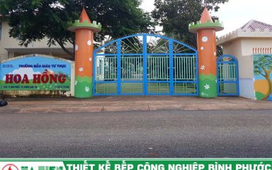 Thiết kế bếp công nghiệp tại Bình Phước - Trường Mầm non Hoa Hồng