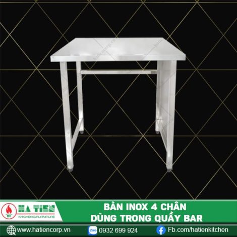 bàn inox 4 chân