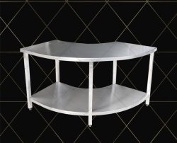 bàn inox dạng cong