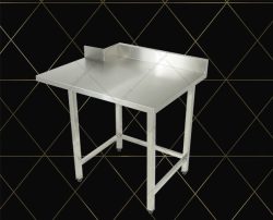 bàn inox sơ chế cắt góc 1