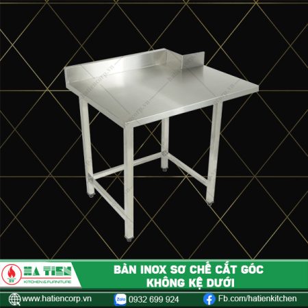 bàn inox sơ chế cắt góc 2