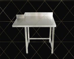 bàn inox sơ chế cắt góc
