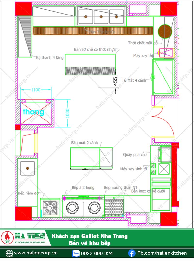 Nhà hàng tầng lửng Galliot Hotel với phong cách món Á