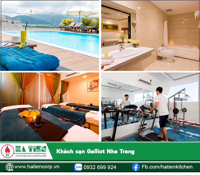 Các dịch vụ đẳng cấp 4 sao như: Hồ bơi, phòng GYM, Spa, bồn tắm...