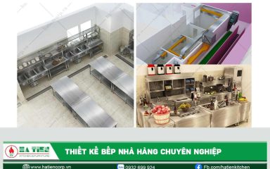 Thiết kế bếp nhà hàng chuyên nghiệp