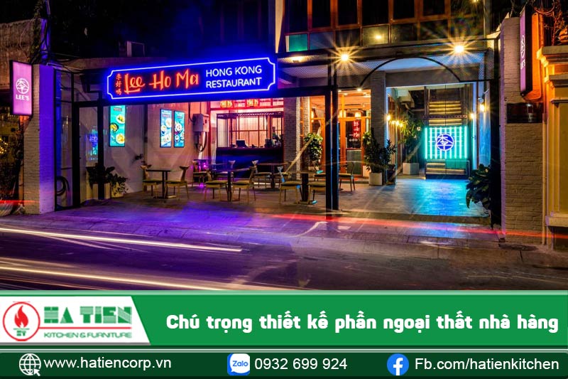 ngoại thất nhà hàng hong kong
