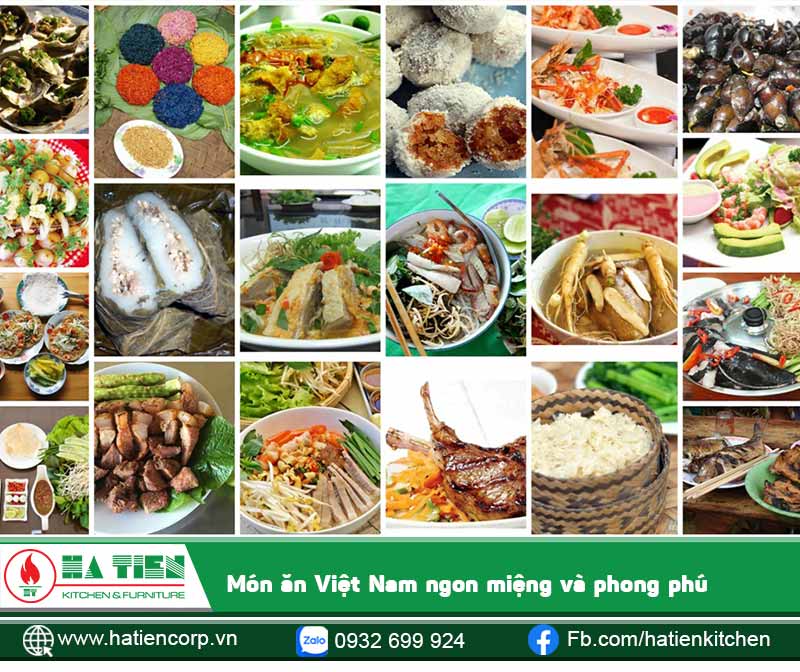 Món ăn Việt Nam nhiều màu sắc và thơm ngon