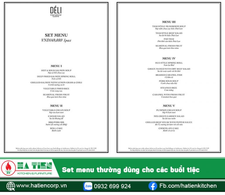 TÌM HIỂU VỀ NHÀ HÀNG ĐỊNH SUẤT SET MENU