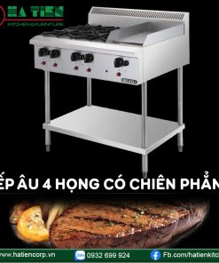 Bếp âu 4 họng có bếp chiên phẳng Berjaya OB4GG1BFS-17