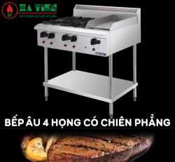 Bếp âu 4 họng có bếp chiên phẳng Berjaya OB4GG1BFS-17