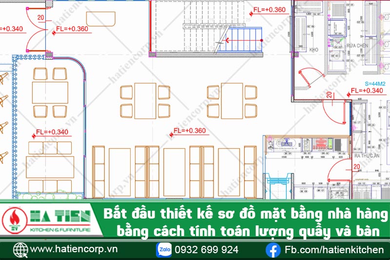 tư vấn thiết kế mặt bằng bếp nhà hàng