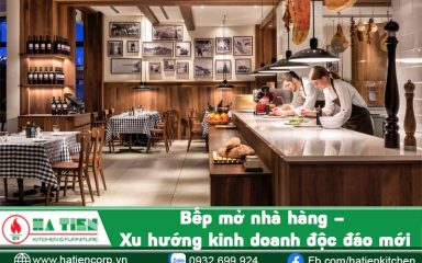 bếp mở nhà hàng