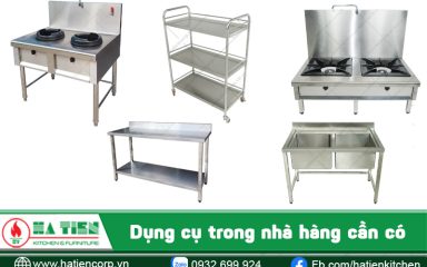 các dụng cụ trong nhà hàng