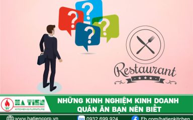 Kinh nghiệm kinh doanh quán ăn