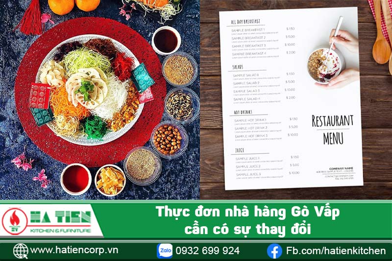 Thực đơn nhà hàng cần có sự thay đổi