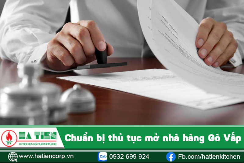 Chuẩn bị thủ tục mở nhà hàng Gò Vấp