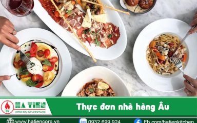 thực đơn nhà hàng âu