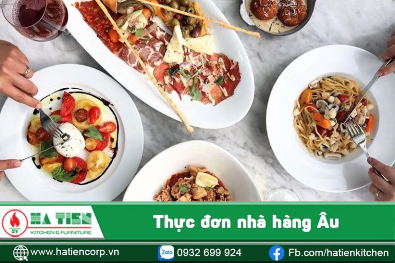 thực đơn nhà hàng âu
