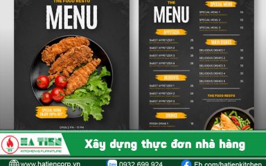 xây dựng thực đơn nhà hàng
