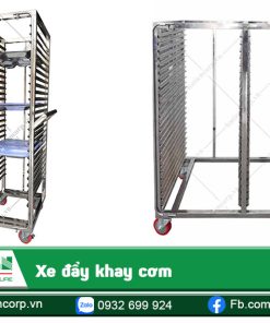 Xe đẩy khay cơm - Xe đẩy inox cao cấp