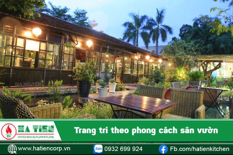 ý tưởng trang trí quán cà phê sân vườn thoáng mát