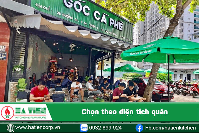 chọn diện tích quán cà phê theo nhu cầu 