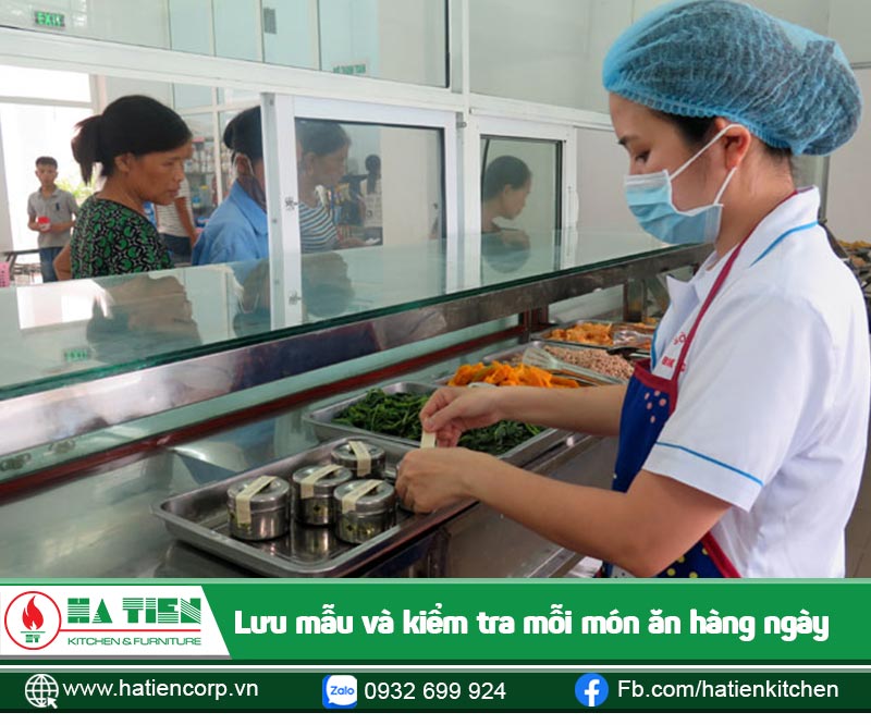 Lưu mẫu trước mỗi bữa ăn