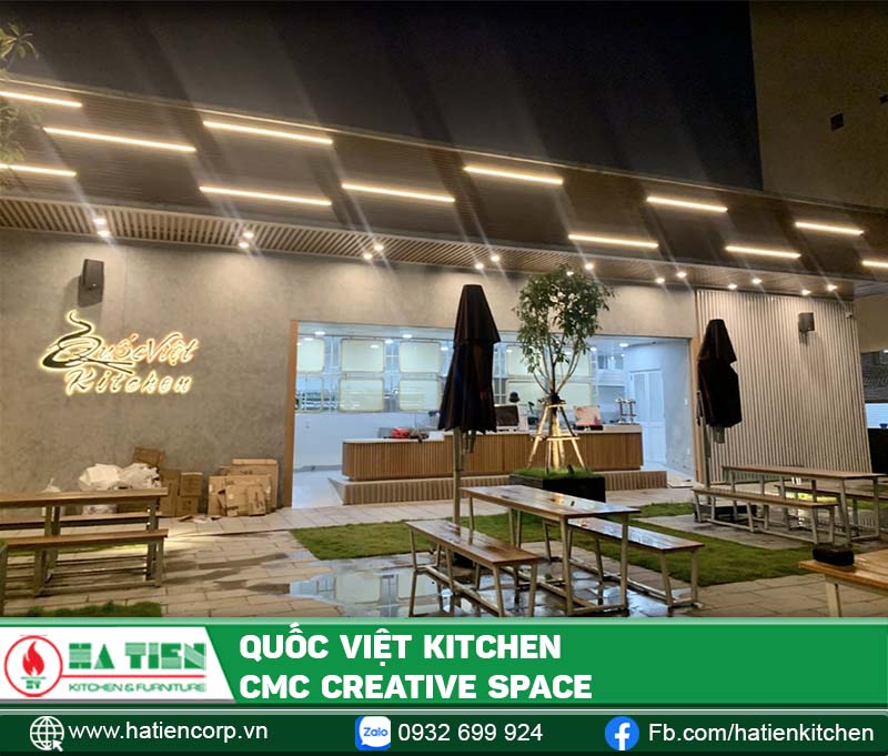 Bếp công nghiệp quận 7 - Bếp nhà hàng Quốc Việt Kitchen - CMC CREATIVE Q.7
