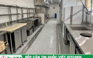 Bếp công nghiệp quận 7 - Bếp nhà hàng Quốc Việt Kitchen - CMC CREATIVE Q.7