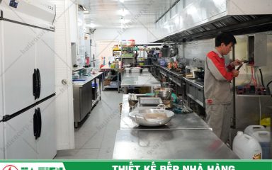 Bếp nhà hàng Đồng Nai - Thiết kế bếp nhà hàng Vườn Xanh Beer Garden