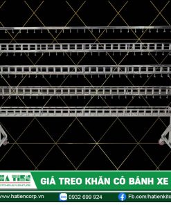 Giá treo khăn mặt có bánh xe - Giá treo khăn cho trường học