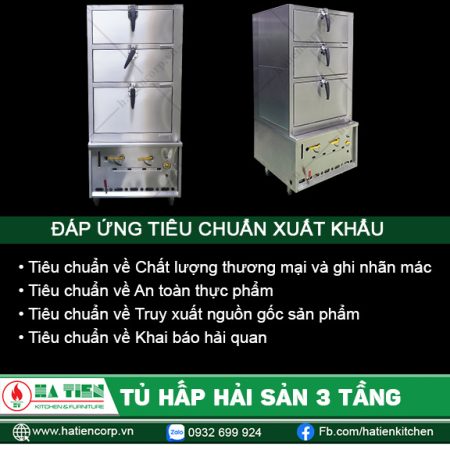 Tủ hấp hải sản 3 tầng Hà Tiên