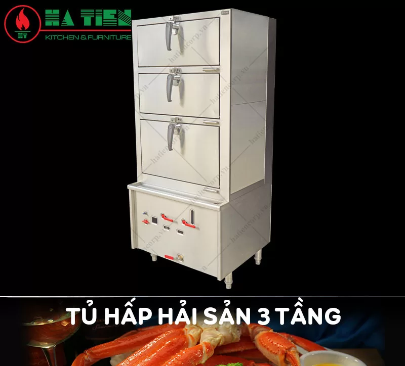 Tủ Hấp Hải Sản 3 Ngăn – Tủ Hấp Hải Sản Xuất Khẩu Australia