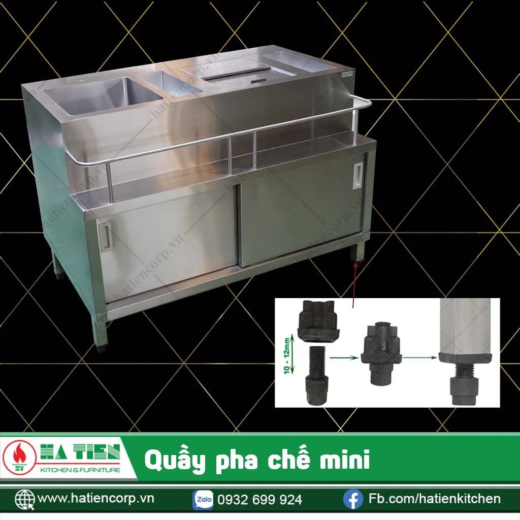 Chân quầy inox