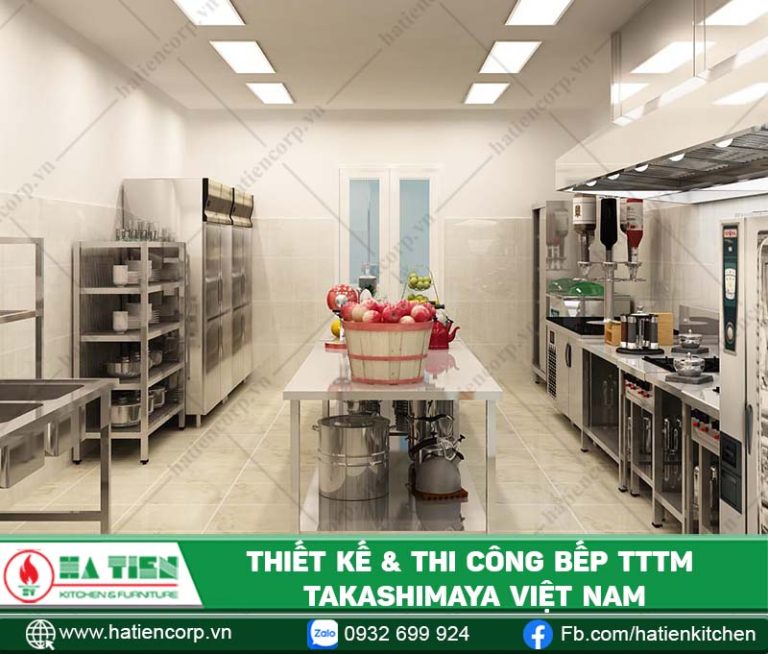 Thiết kế bếp công nghiệp quận 1 - Trung tâm thương mại Takashimaya