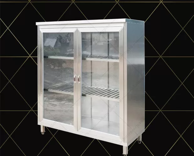 Tủ Đựng Bát Đĩa Cửa Kính – Tủ Bếp Inox Đẹp