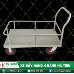 Xe đẩy hàng 4 bánh Hà Tiên - Xe vận chuyển nồi nấu cơm canh