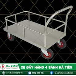 Xe đẩy hàng 4 bánh Hà Tiên - Xe vận chuyển nồi nấu cơm canh