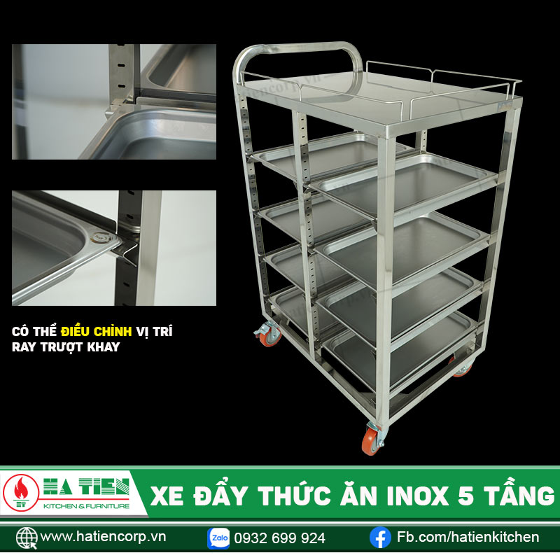 Vị trí các thanh ray trượt khay linh động, có thể điều chỉnh nhờ thiết kế các lỗ nhỏ trên thân xe