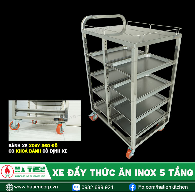 Bánh xe xoay 360 độ. Hai bánh có khoá giúp cố định xe
