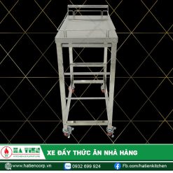 Xe đẩy thức ăn nhà hàng Hà Tiên - Xe inox khay GN vận chuyển thức ăn