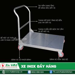 Xe inox đẩy hàng Hà Tiên - Xe đẩy hàng chất lượng cao